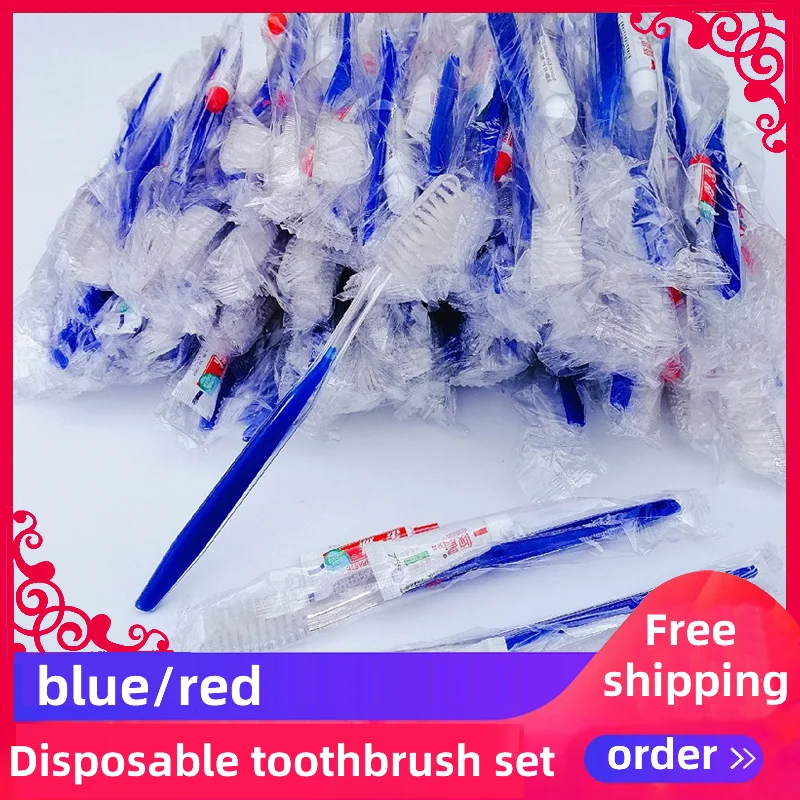 Good Quality Mixed Multi Color Disposable Toothbrush Traveling Washing Hotel Supplies Wholesale Independent Pack