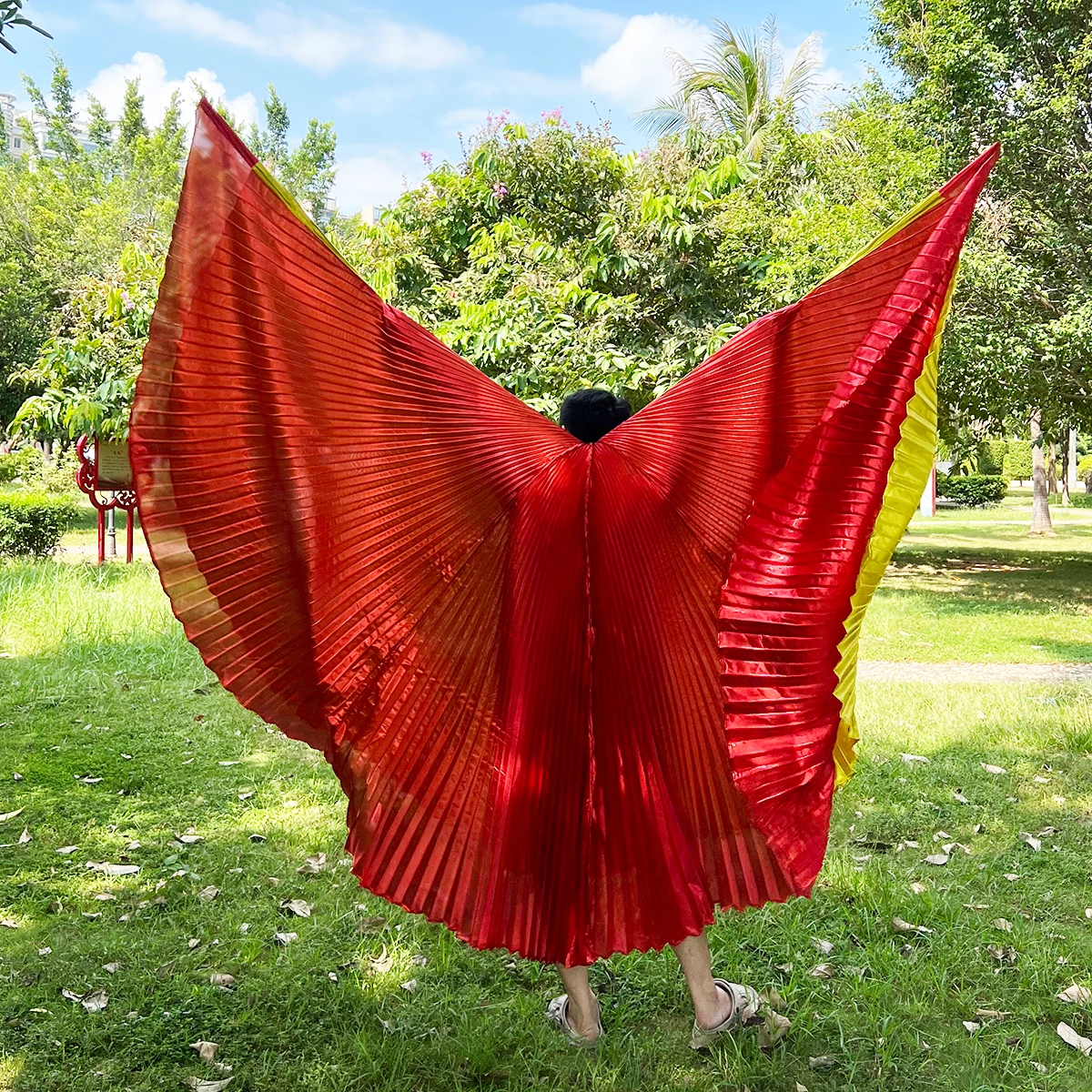 Accessoires de spectacle de danse d'ouverture, ailes égyptiennes, ailes Isis de danse du ventre à 360 degrés