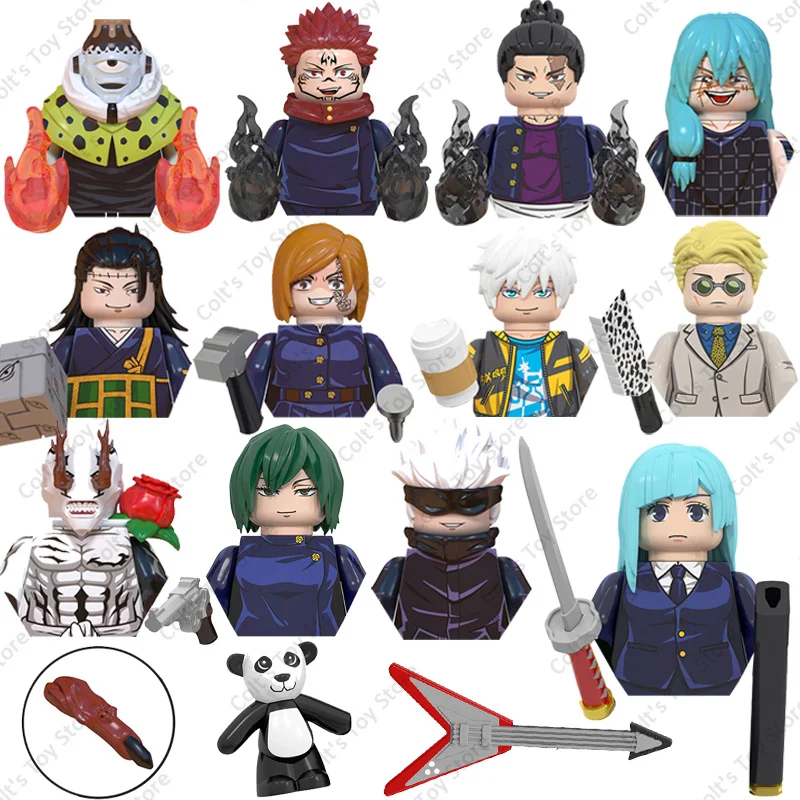 NEW Jujutsu Kaisen Toys Satoru Gojo Itadori Yuji Mini Action Figures Building Blocks Classic Japan Anime Dolls Model Kids Gifts