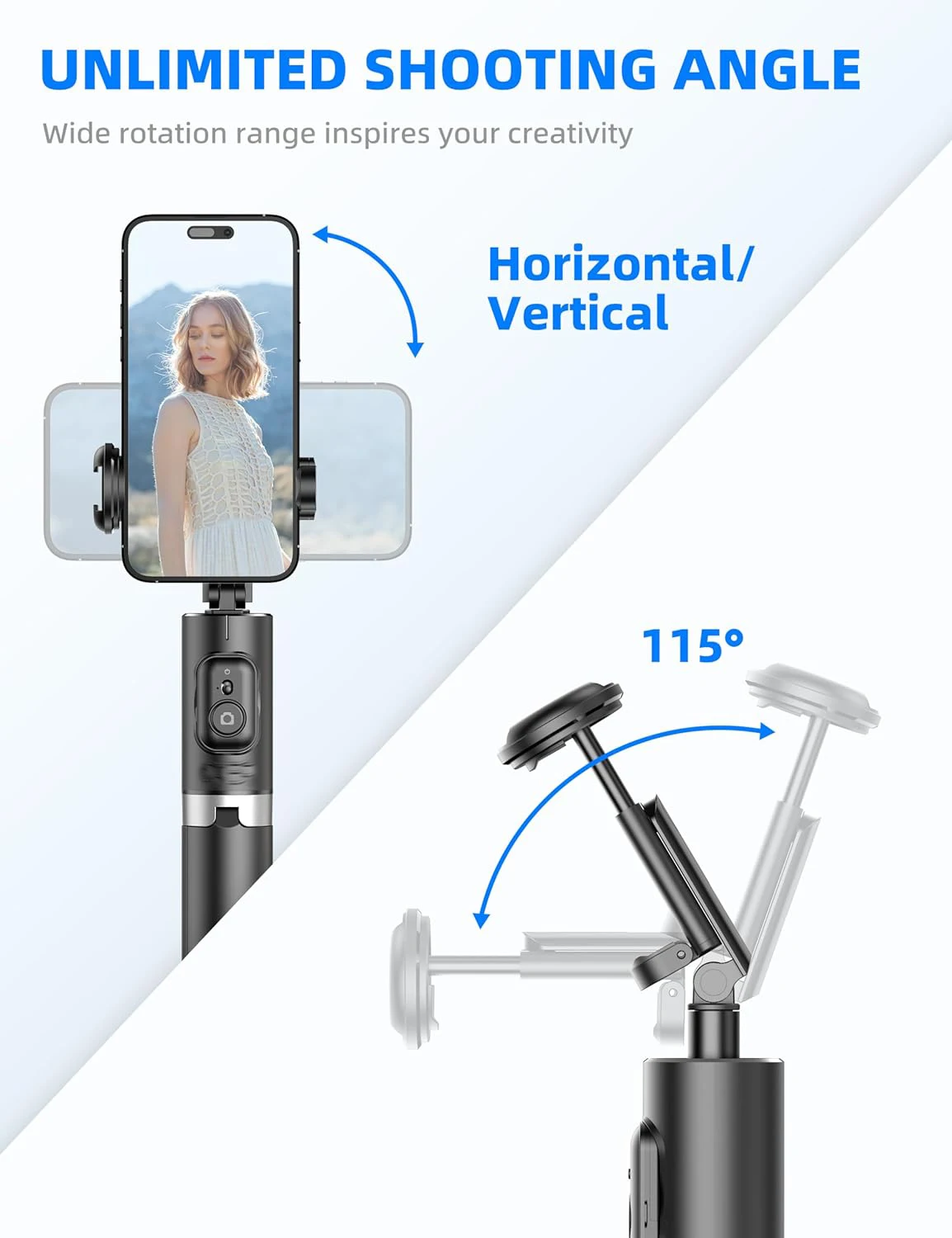 Selfieshow Selfie Stick met draadloze Bluetooth-afstandsbediening Draagbaar 72-inch aluminium telefoonstatief voor iOS Android mobiele telefoon tripod phone ploertendoder wapenstok uitschuifbare tripot statief telefoon