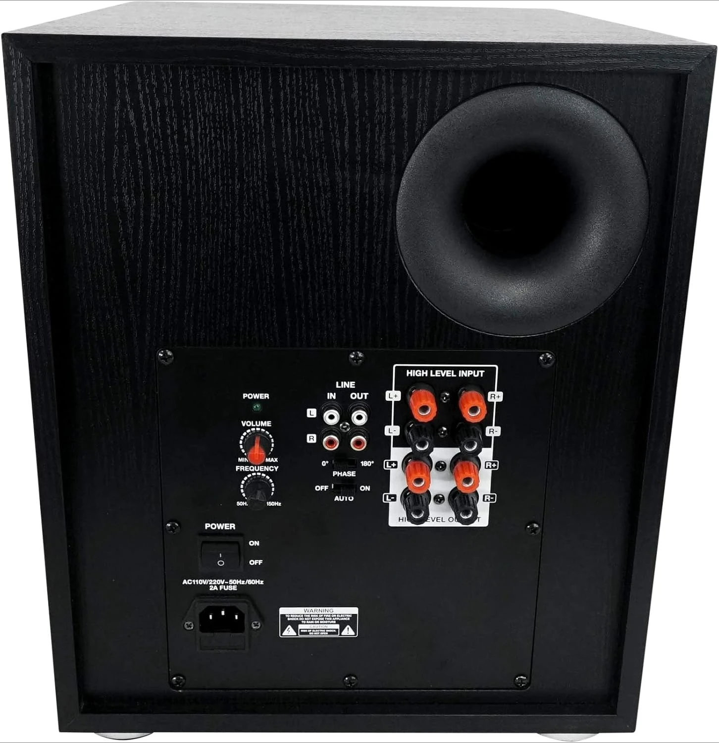 10 مضخم صوت أسود بقدرة 600 وات، مضخم صوت من الفئة D، كروس قابل للتعديل، حاوية MDF للمسرح المنزلي والاستوديو · جديد