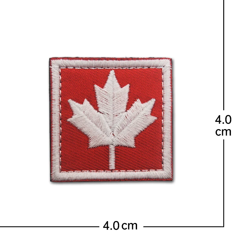 Canada Flag Embroidered Patches maple leaves Canadian Patches Appliques 3D Embroidery Backpack Bag Stickers Hat