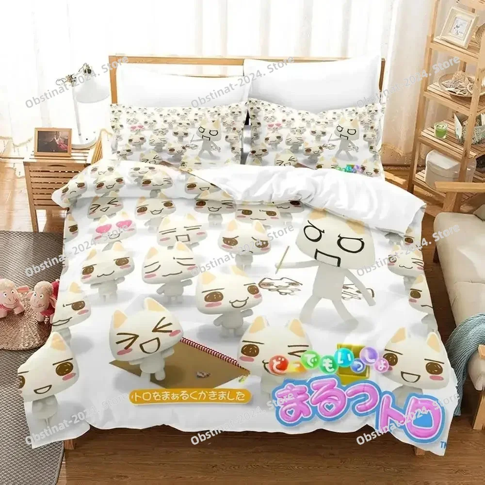 

Inoue Toro Bedding Set Printed Bed Set Duvet Cover Sheet Pillowcase Soft Quilt Cover Full Queen King Size 3D Anime Bed Sheet Set