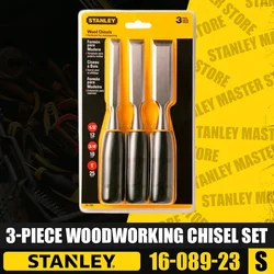 STANLEY 16-089-23 3-Piece Woodworking Chisel Set Hand Cement Chisel Knife Cylindrical-like Punch-tip Flat Chisel Punch