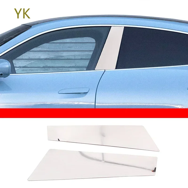 

For Porsche Taycan 2019-2024 Car Accessories Stainless Steel Bright Light Car Windows B-pillar Cover Trim Strip Sticker