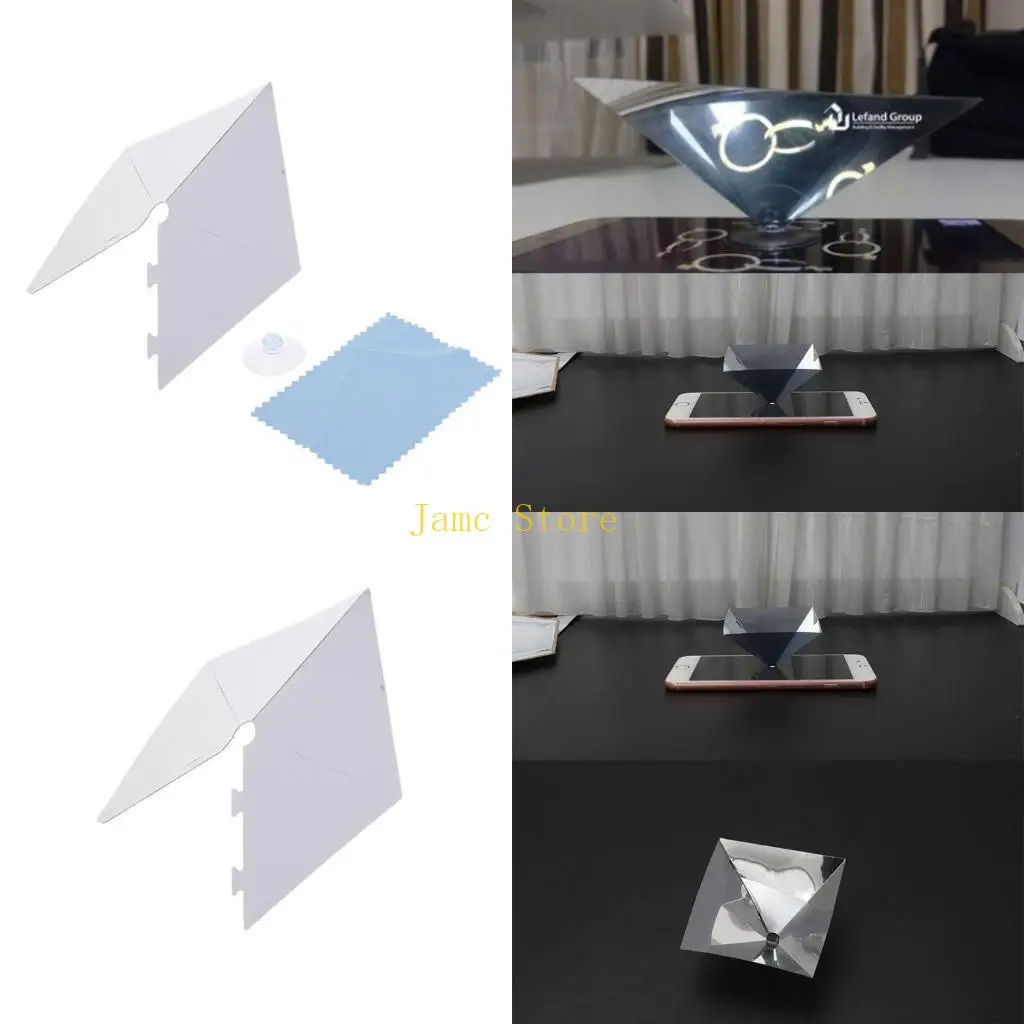 LX0B Ologram Pyramid Display Proiettore Universal per Display Display Video Tablet Video