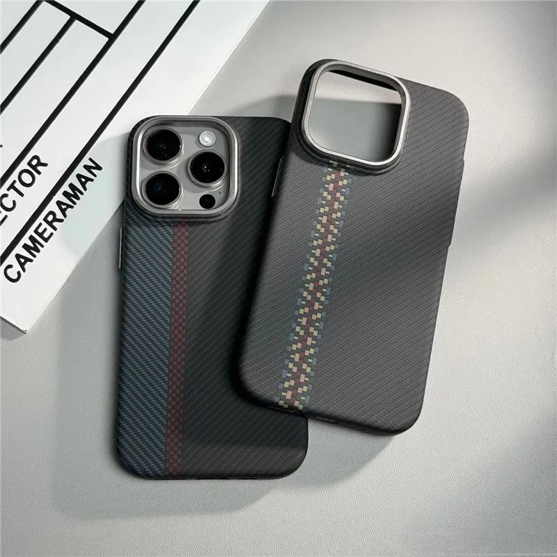 Geometric Carbon Fiber texture 3D Relief Magsafe case for iphone 13 15 14 pro 12pro 16 Pro Max Wireless Charging hard Case cover