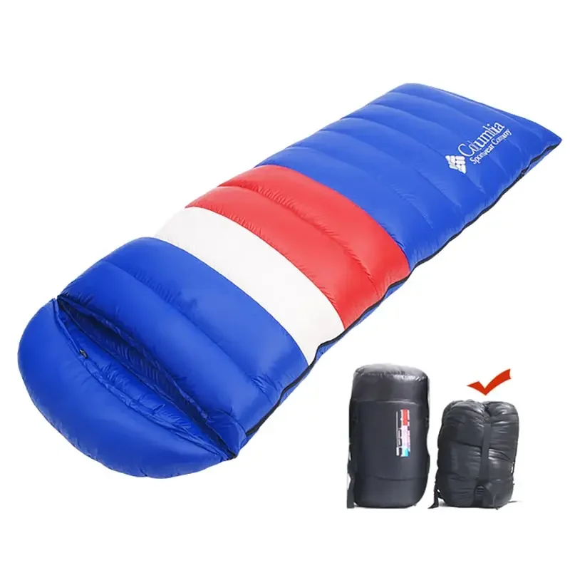 White Goose Down Filling Sleeping Bag For Tourism Camping Emergency Sleeping Bag  Camping supplies Sleeping bag Nature hike