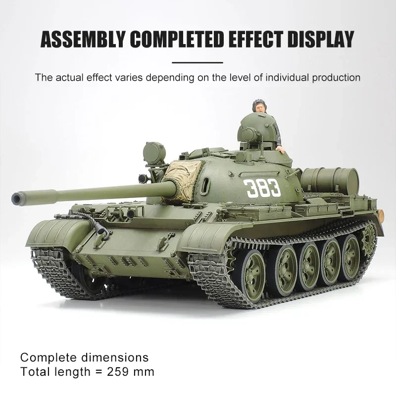 TAMIYA geassembleerde tankmodelset 35257 Sovjet T-55A middelgrote tank 1/35