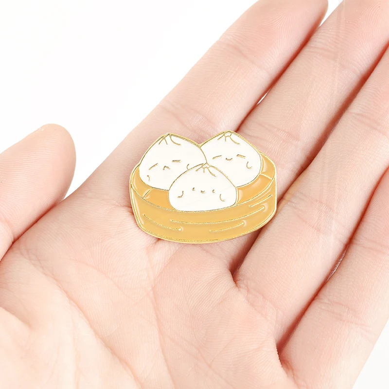 big bun enamel paint Pin Creative cartoon cute big bun alloy Pin personalized