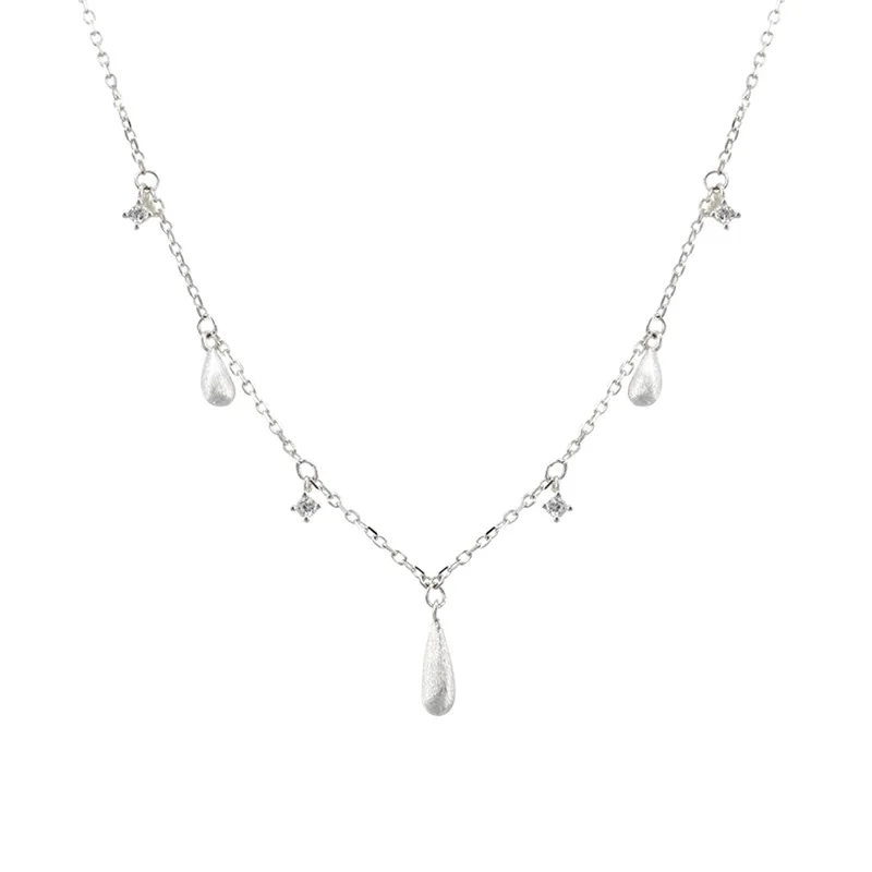 925 Sterling Silver Necklace Simple Personality Charm Geometric Shape Pendant Choker Birthday Gift for Women Exquisite Jewelry