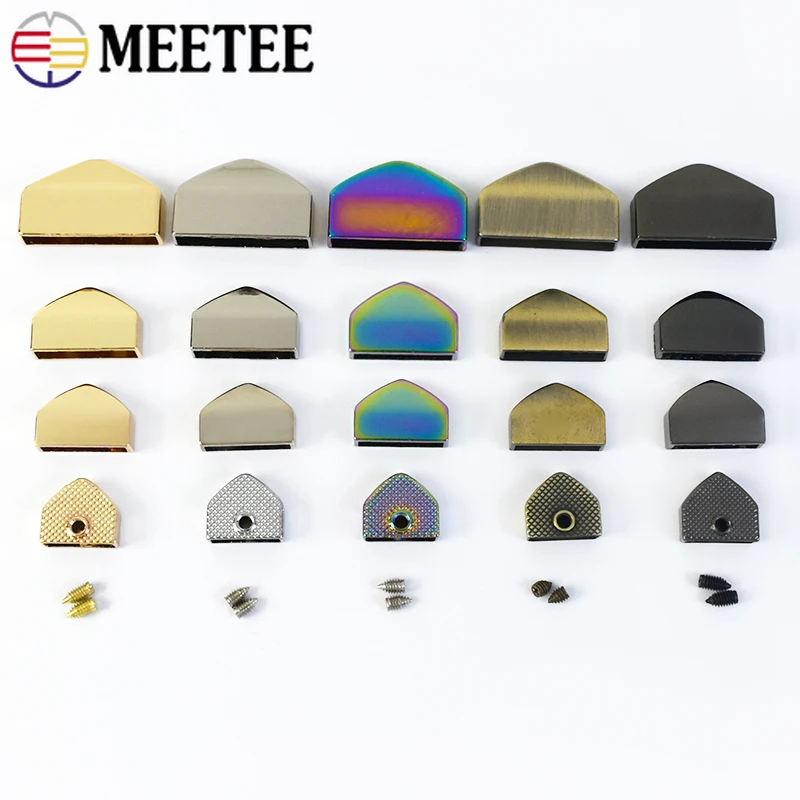 

5/10Pc Meetee 12-25mm Metal Zipper Tail Clip Bag Clothes Zippers Repair Kit End Cord Lock Stopper Screw Handbag Strap Accessory