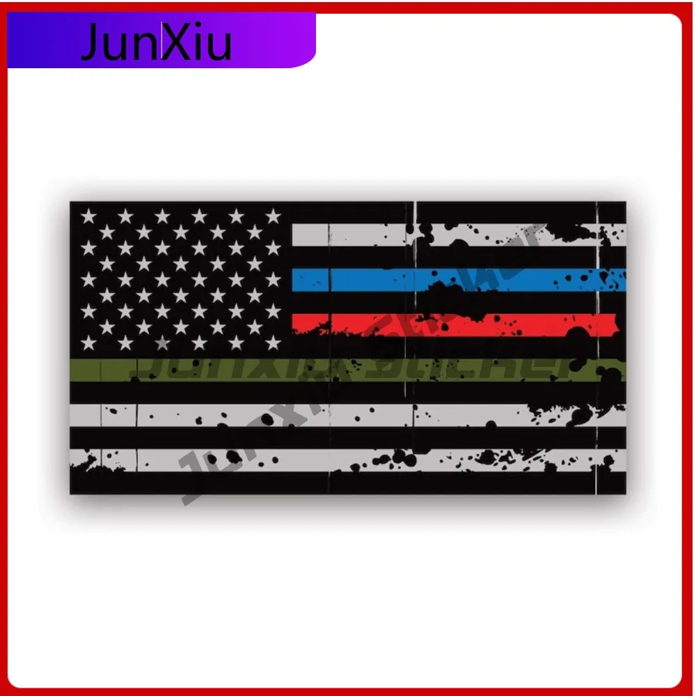 

Thin Blue Line Police Firefighter Military Cool Window Waterproof Vinyl Decal For Car Bumpers Protection Unique Unique