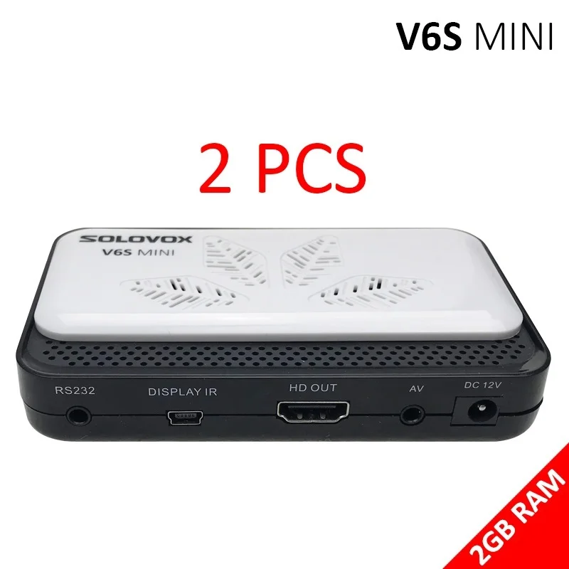 New! V6S Mini HD DVB S2 Satellite TV Receiver 2P Support M3U Xtream Stalkmac Decoder RJ45 USB WiFi PowerVU H.265 CAMD STB