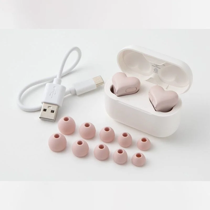 

Heartbuds Wireless Headset TWS Earbuds Bluetooth Earphones Heart Buds Women Fashion Pink Gaming Student Headphones For Girl Gift