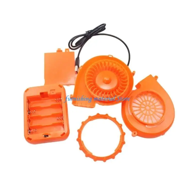 

Y5GD Electric Mini Fan Air Blower Low Noise Blower With Battery Case USB Air Blower