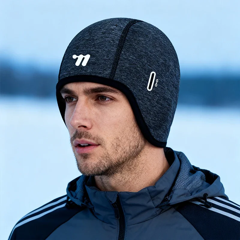 WEST BIKING Thermal Cycling Cap Winter Windproof Ski Cap Outdoor Sports Running Hiking Motorcycle Hat Men Women Cycling Headwear