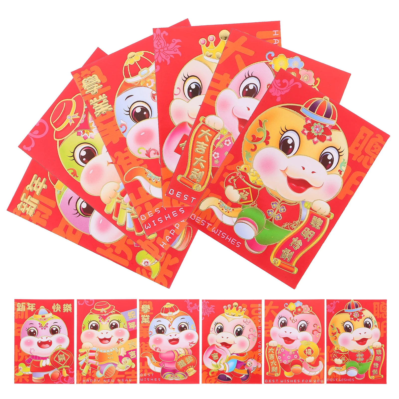 

36pcs Snake Year Envelope 2025 Envelope Festive New Year Money Bag Traditional Packet Spring Festival Red Envelopes 2025 Red