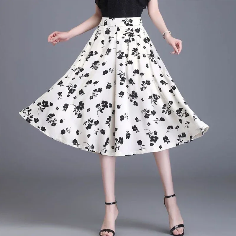 Summer New Thin Printing Loose Calf Length Pants High Waist Plus Size All-match Cropped Pants Fashion Casual Women Clothing Z850