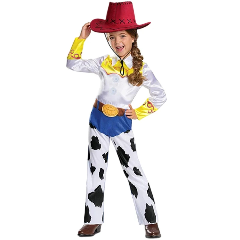 Filmfigur Jessie Cosplay Kostüme Cowgirl Bodysuits Hut Sets Halloween Cowboy Woody Rollenspiel Partykleidung