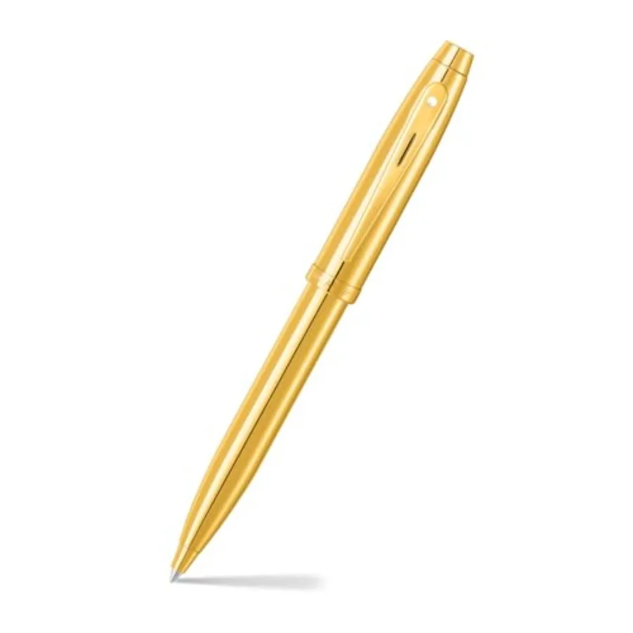 

100 9372 Glossy PVD Gold Ballpoint Pen With PVD Gold Trim