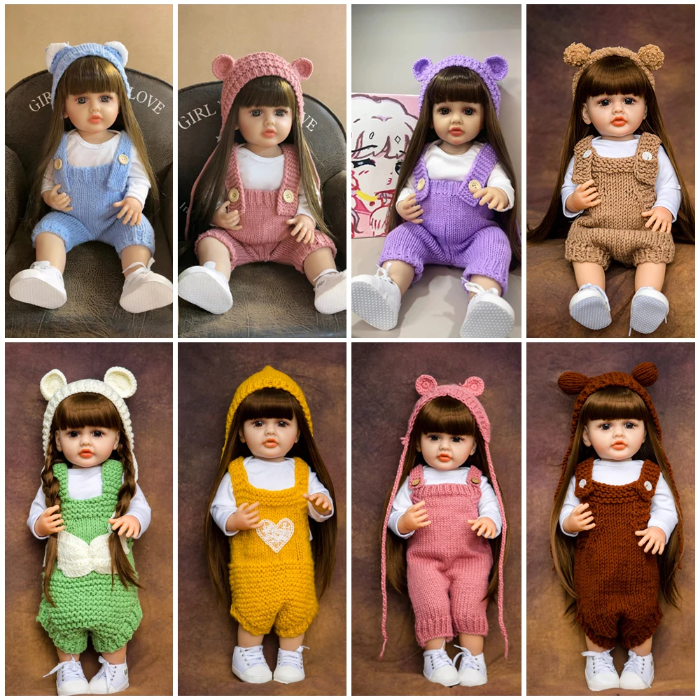 

wholesale Doll Reborn Baby Girl Doll 55 cm Waterproof Full Silicone Vinyl Bebe Reborn Toys Birthday Gifts Playmates For Child