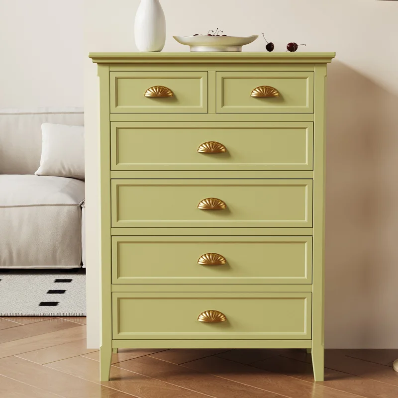 

French solid wood chest modern simple five or six bucket living room