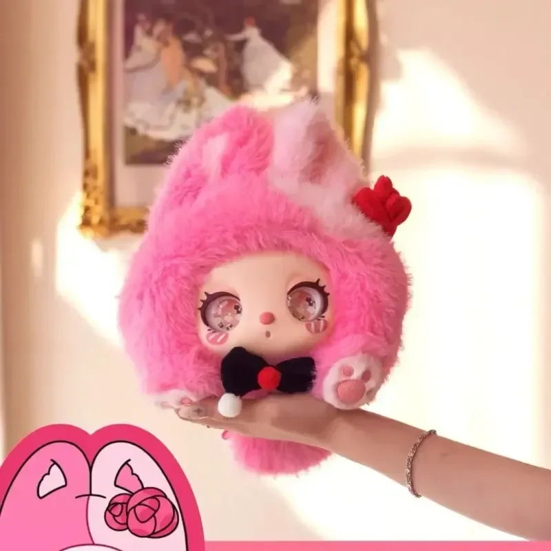 Echte Liila Zuckerwatte Tasche Serie Blind Box Vinyl Puppe Umhängetasche Trendy Spielzeug Outdoor Dekoration Tasche Mystery Box Geschenk