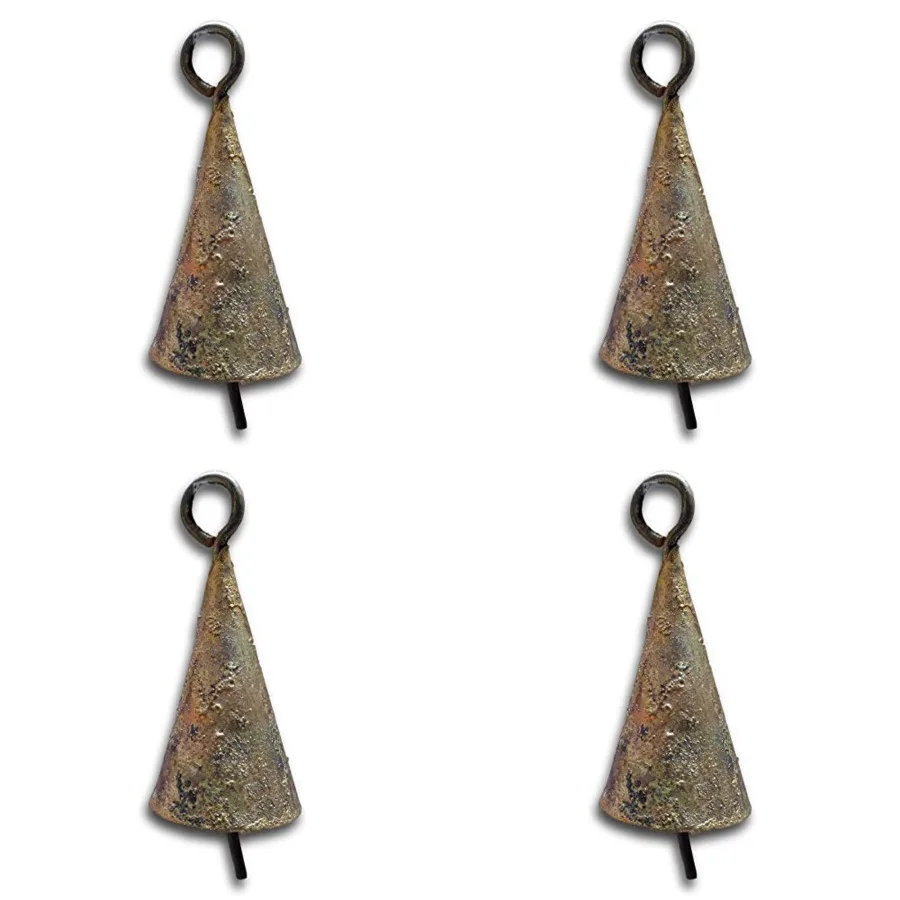 

Один дюжинный набор винтажных индийских конусообразных жестяных колокольчиков в деревенском стиле с металлическим бурканом, жестяные коровьи колокольчики для рукоделия, на годовщину, для животноводства