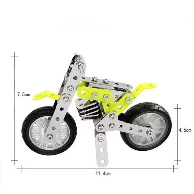 Children's toy Assembly toy Stainless steel screws Children's boy educational building blocks toy arrangement model New motorcyc