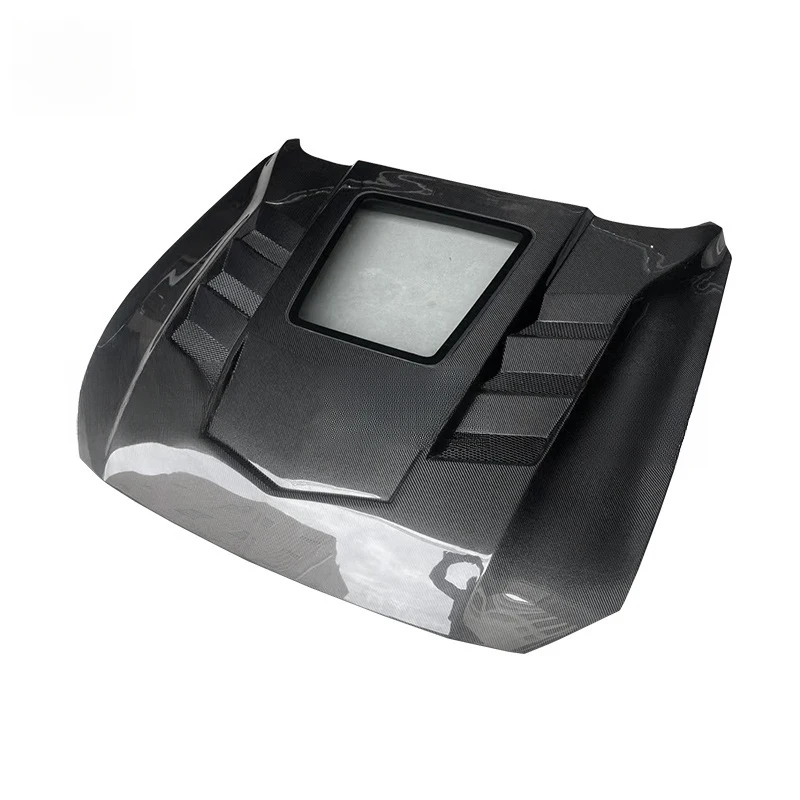 

Suitable for 15-22 Ford Mustang carbon fiber modification, transparent engine hood, , car front cover