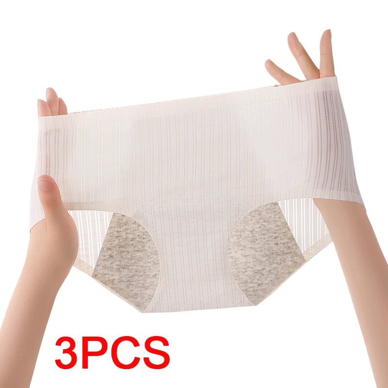 Menstrual Brief Ice Silk Leak Proof Underwear Women Menstruation Panties for Ur…