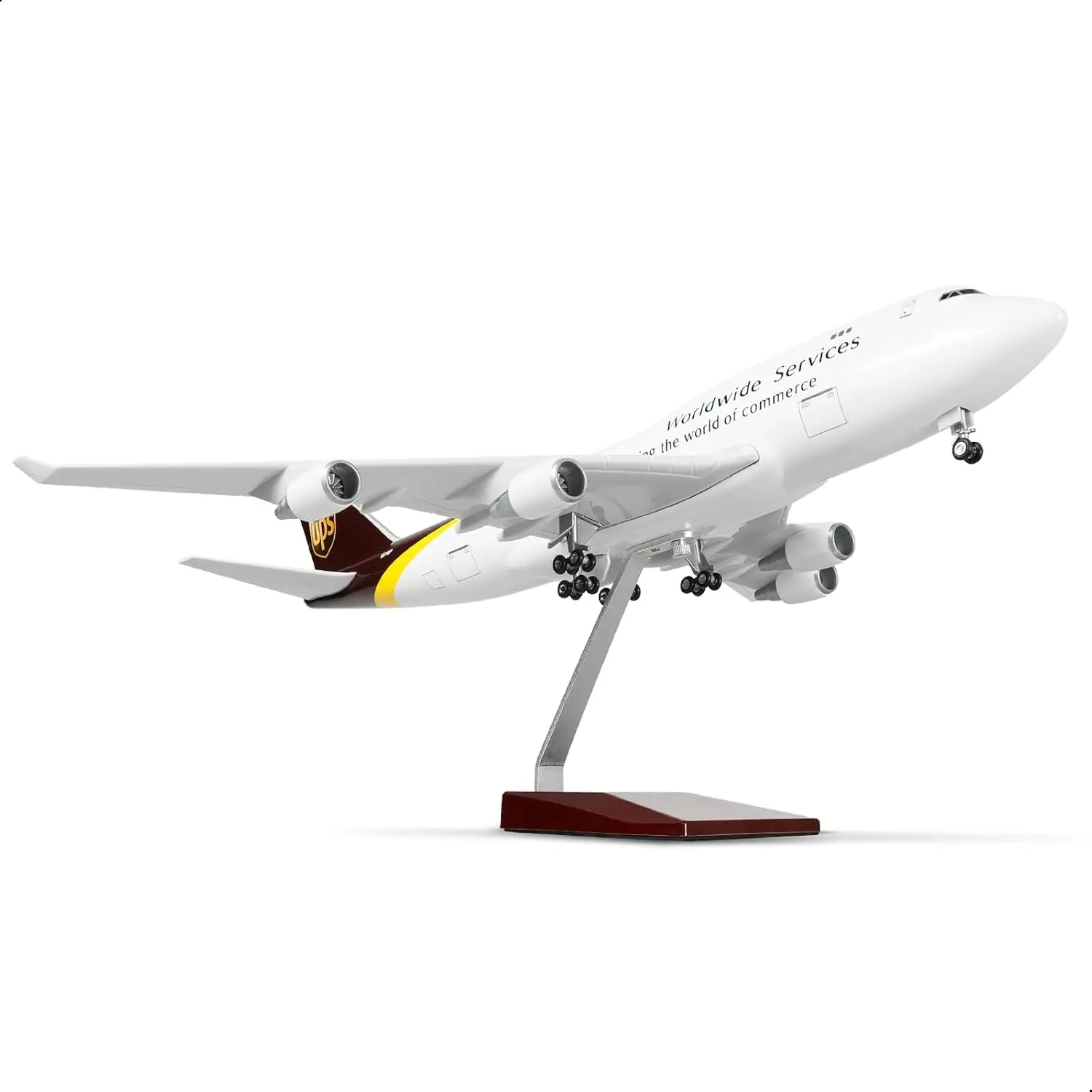 

1/160 UPS B747 Большая масштабная модель самолета с подставкой для взрослых любителей авиации грузового самолета в подарок или коллекции самолетов