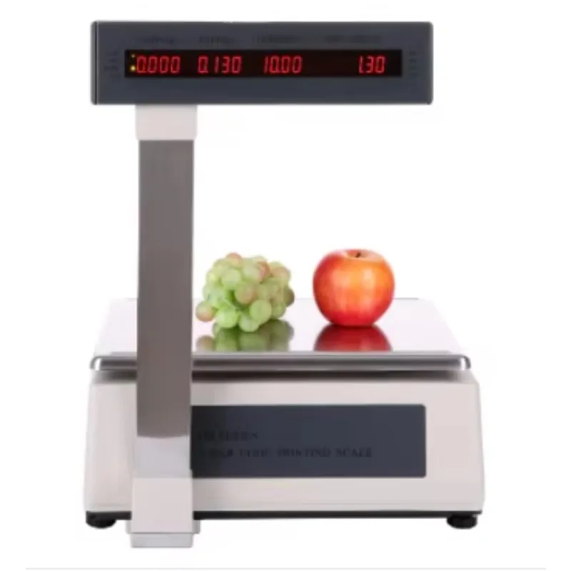 Barcode Label Print Scale Terminal for Supermarket Meat Shop Fresh Food Weighing Labeling Use view 4