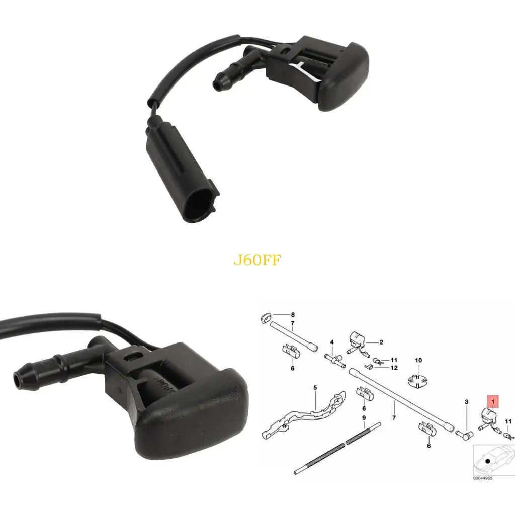 

J60F Heat Tolerant Washer Jet Nozzle Designed For 330xi Effective Windshield Cleaning