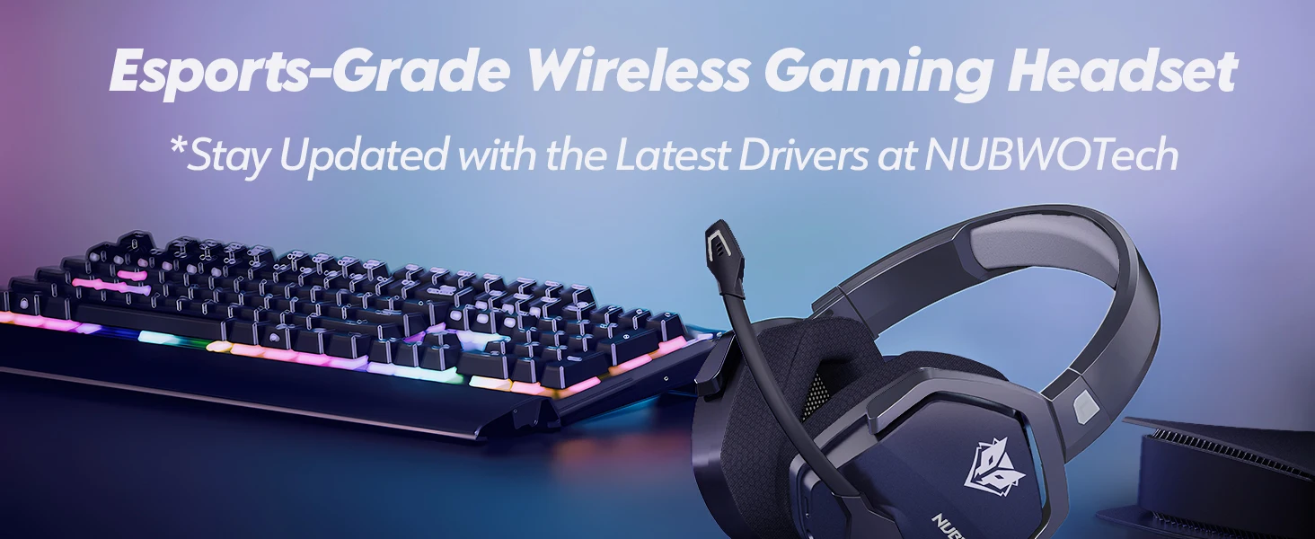 NUBWO G06 Kabellose Headsets Gamer 2,4 GHz Bluetooth 5.3 Gaming-Kopfhörer mit Dual-Mikrofon für PS5, PS4, PC, Mobil, Switch – Detail 2