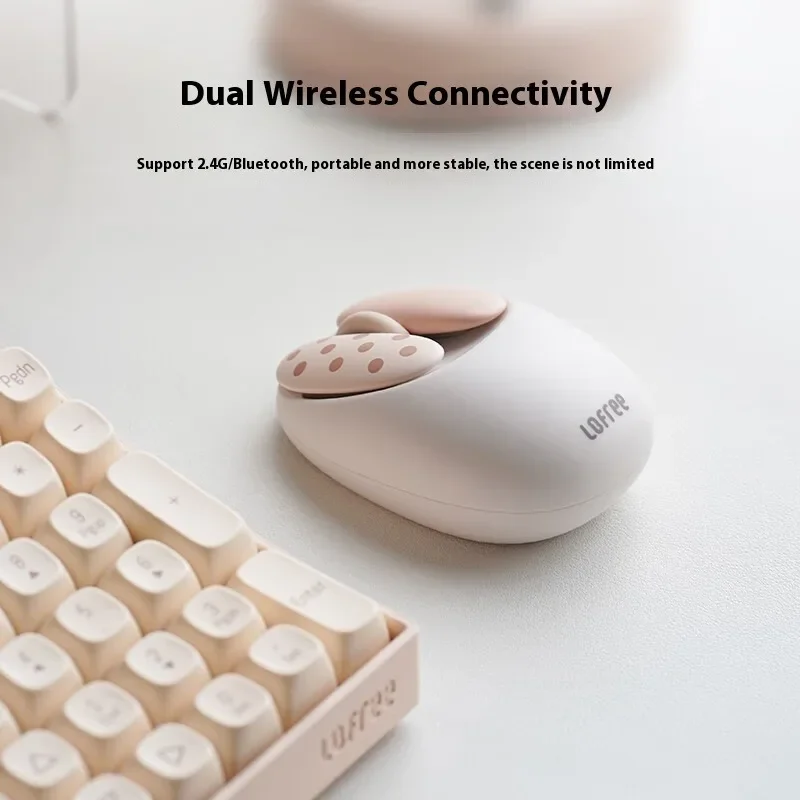 Lofree Ultra-Compact Tri-Mode Wireless Xiao Qiangwei Mouse 3600DPI Aluminum Alloy Retro Design Gaming Office Travel PC Mac iPad
