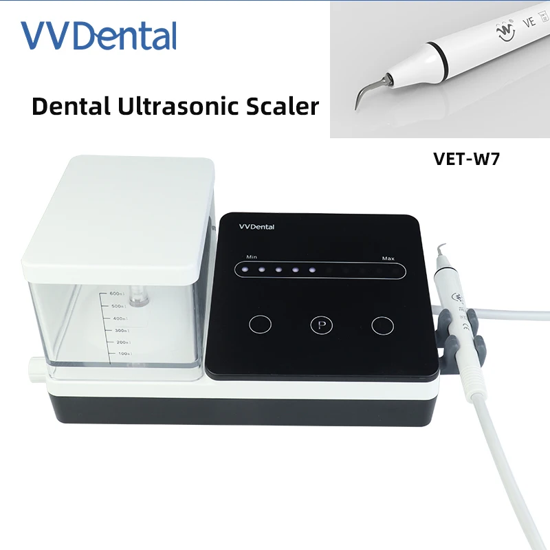 Dental Ultrasonic Piezo Scaler Endodoncia Scaling Periodontics Teeth Cleaning With Water Bottle Detachable LED Handpiece 10 Tips