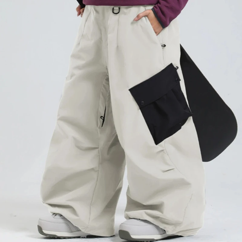 2025 Pantaloni da neve larghi invernali da uomo Pantaloni da snowboard taglie forti Pantaloni sportivi da sci all'aperto super larghi Isolamento impermeabile