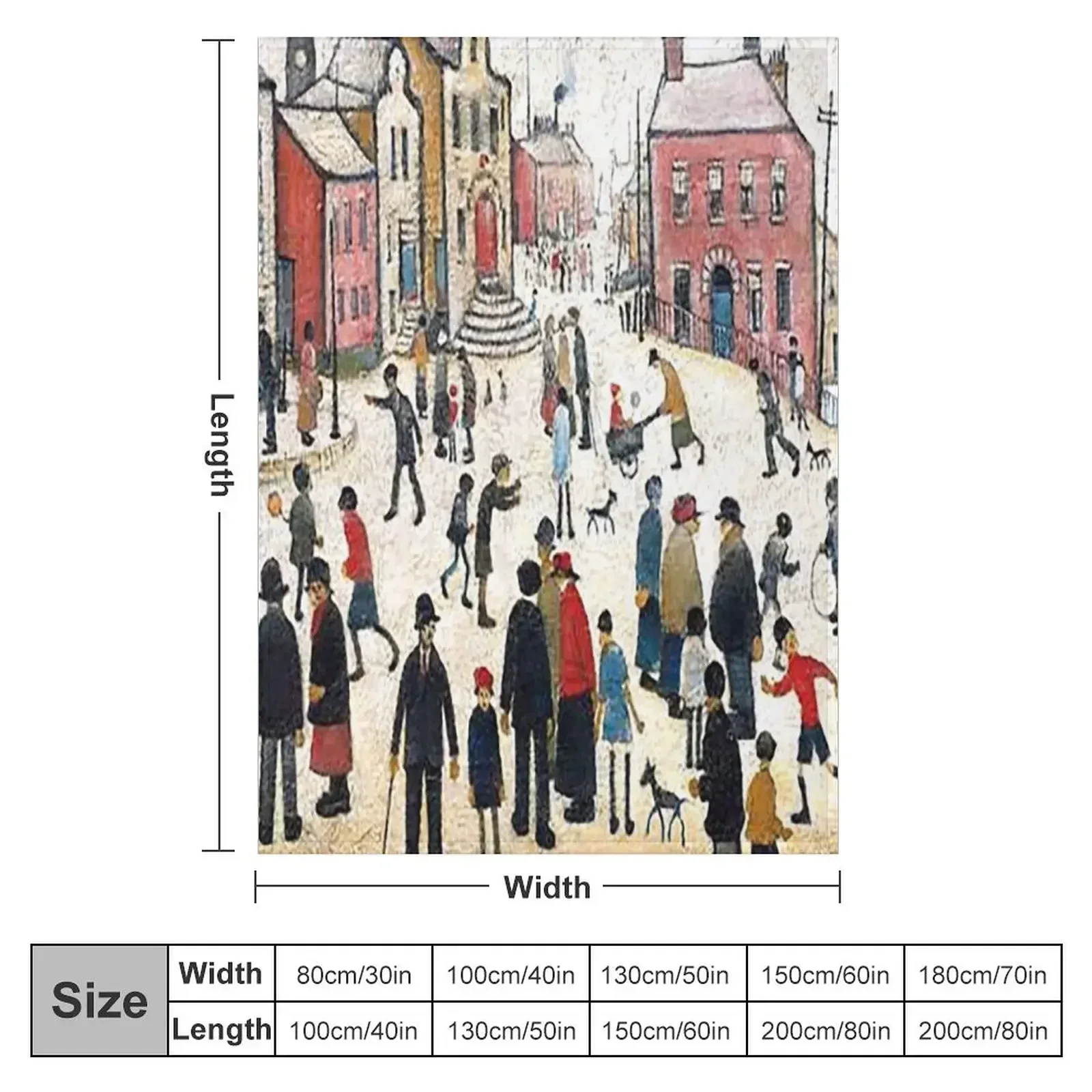 l s lowry 1887 1976 C N 10 Throw Blanket Shaggy Baby Travel Blankets