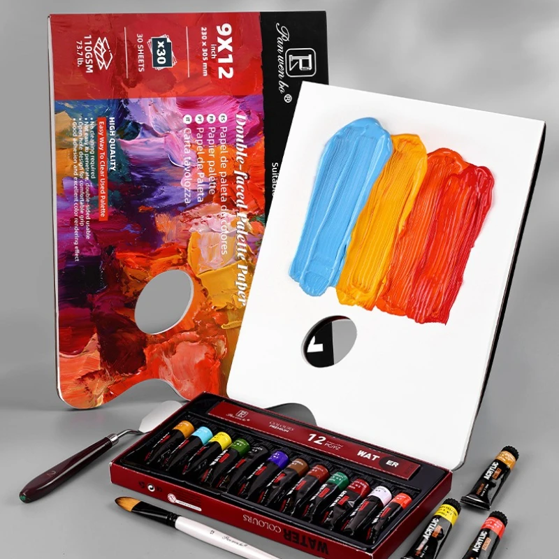 

Отрывной бумажный блокнот для смешивания цветов - несмываемый акриловый тоник для акварельной гуаши для художественной практики и эскизов студентов