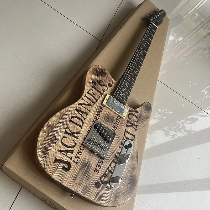 Classic brand electric guitar, made by professional team, solid wood relief technology, old model, free delivery to home.