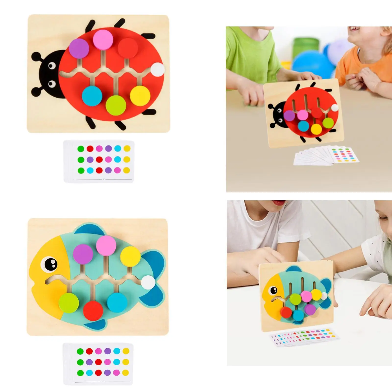 カラーマッチングスライドパズル 知育玩具 対象年齢3歳