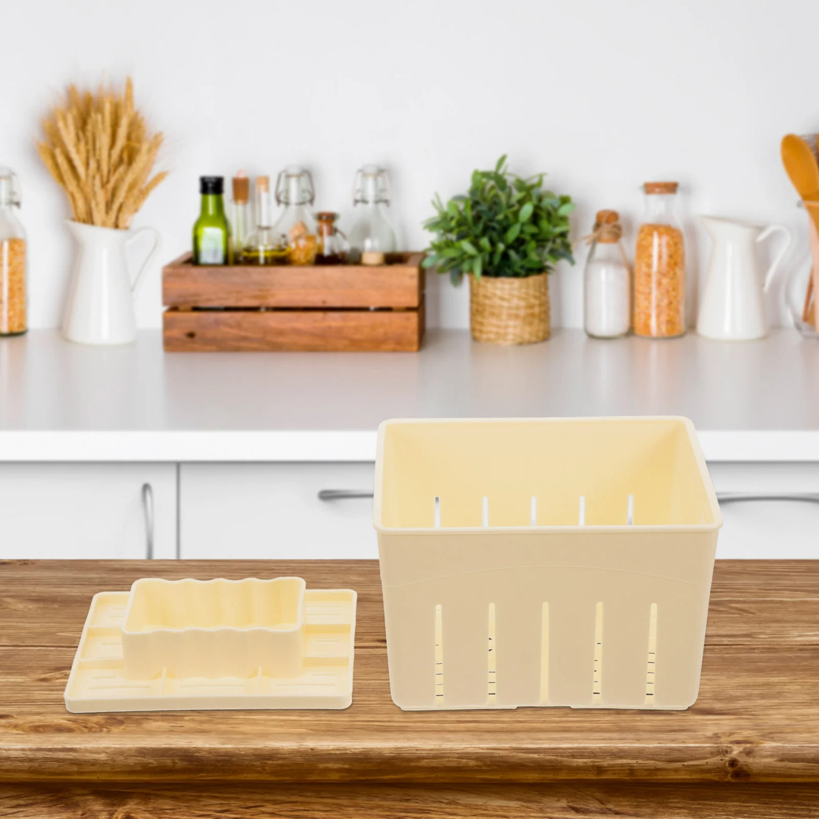 3 Sets Homemade Cheese Pressing Plate Tofu Film Making Mold Squeezer Household Supplies Plastic Practical