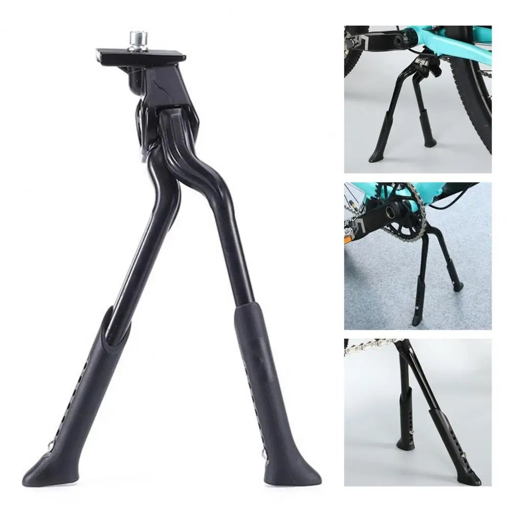 Bicycle Stand Bike Stand Adjustable Bicycle Two-legged Stand for Mountain Bikes Easy Installation Non-slip Footrest Universal