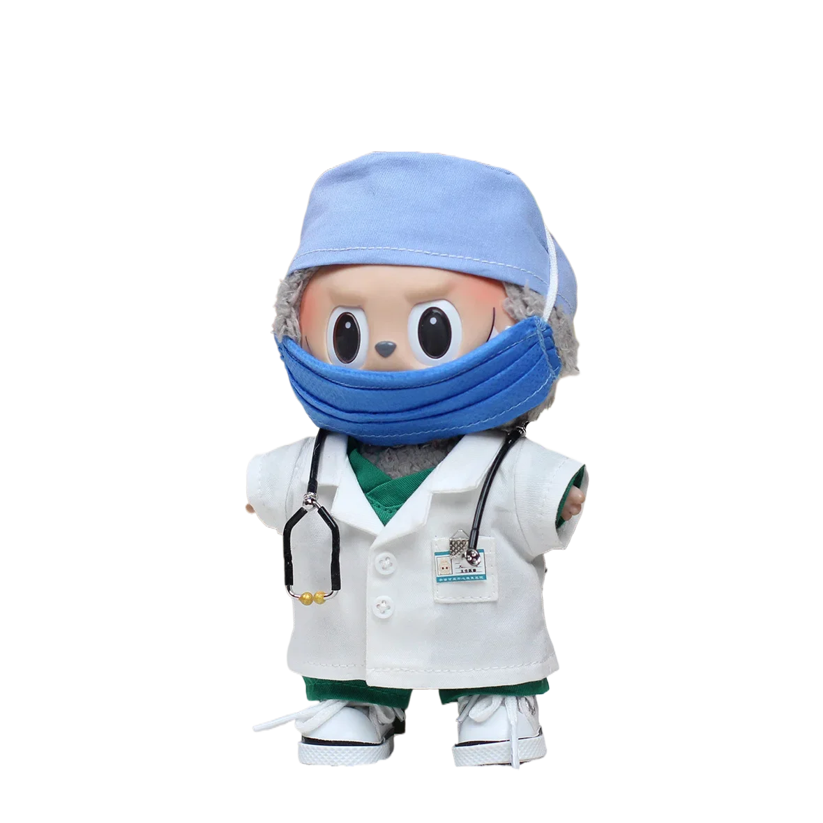 Vêtements Labuabuabu en vinyle de 17cm, ensemble uniforme de médecin, vêtements d'infirmière, cadeau