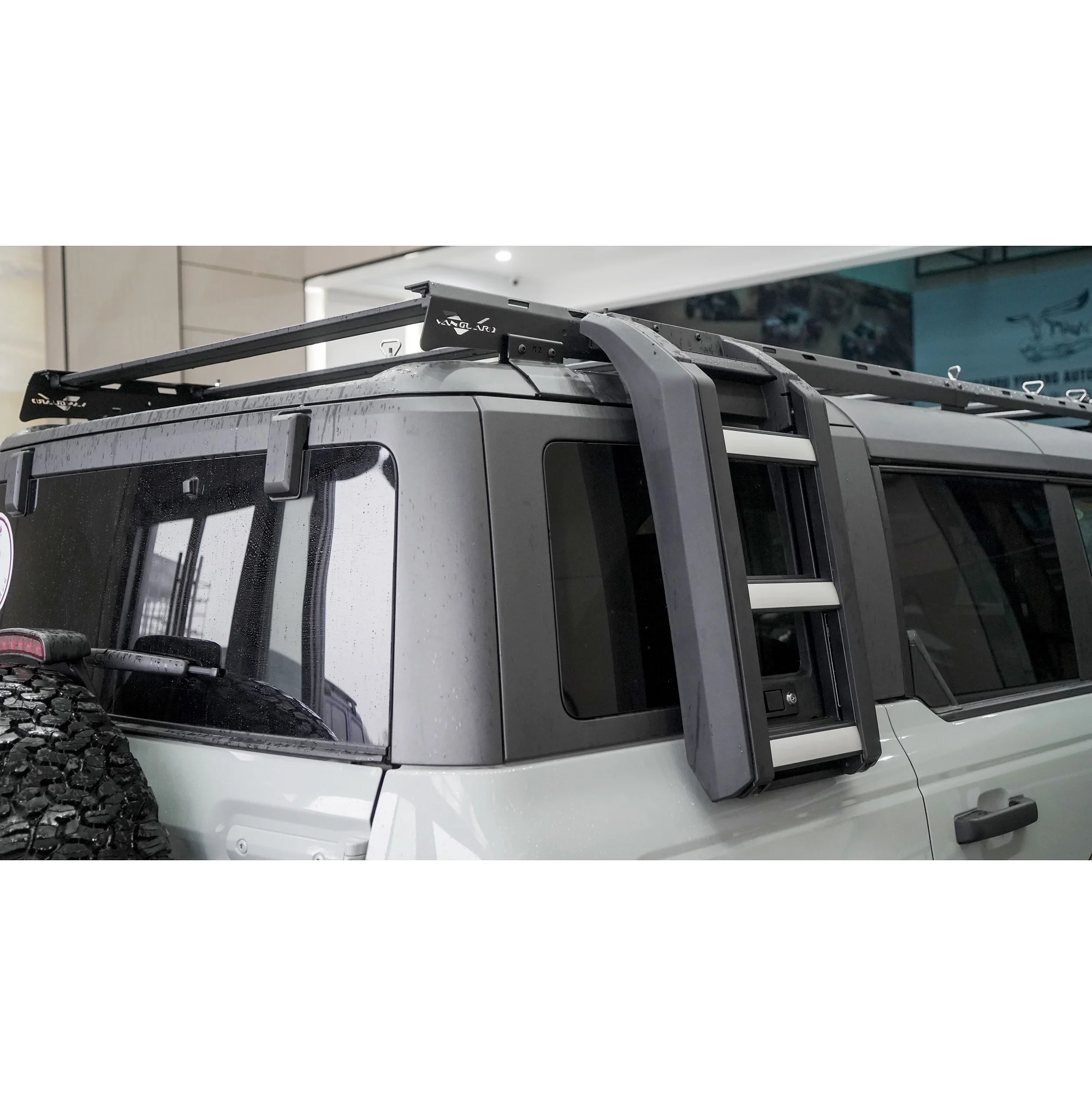 

CAR ROOF RACK Fits for Ford Bronco 2021-2024 4Dr 2Dr Hard Top Cargo Side telescopic ladder-Install on the roof platform