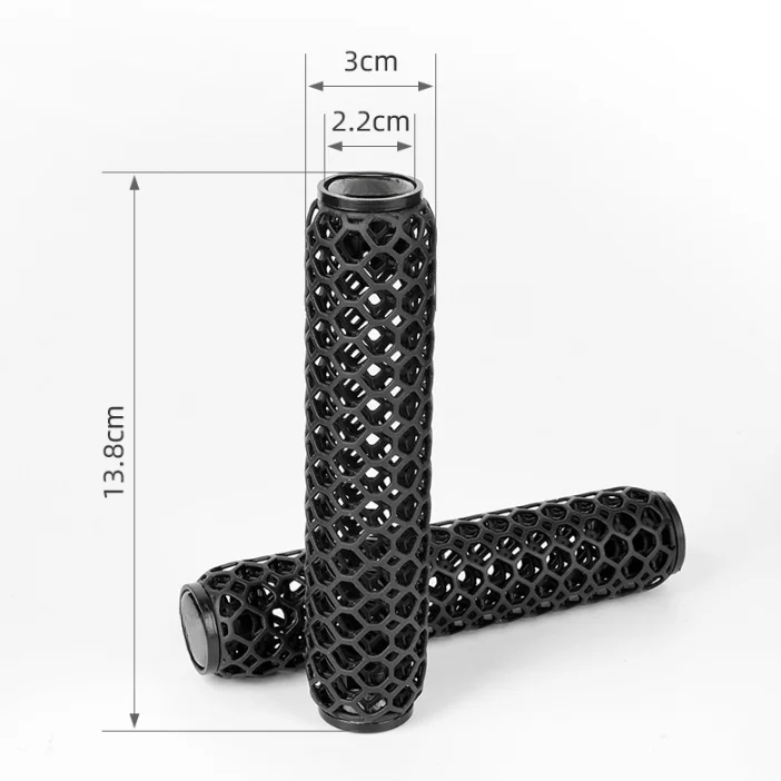 

Lock-On 3D Printing Mountain Bike Grips - Mesh Breathable -Honeycomb Grid Handlebar Grips With Bar Ends For Shift Levers