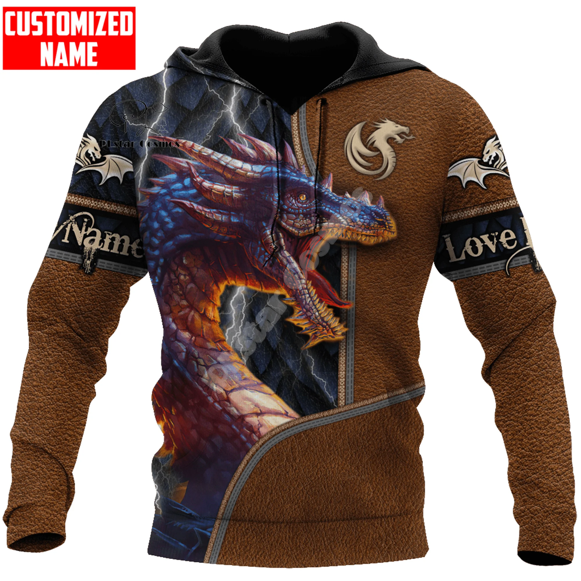 

NewFashion Custom Name Animal Dragon Tattoo Retro Vintage Streetwear Pullover Tracksuit 3DPrint Harajuku Casual Hoodies Jacket C