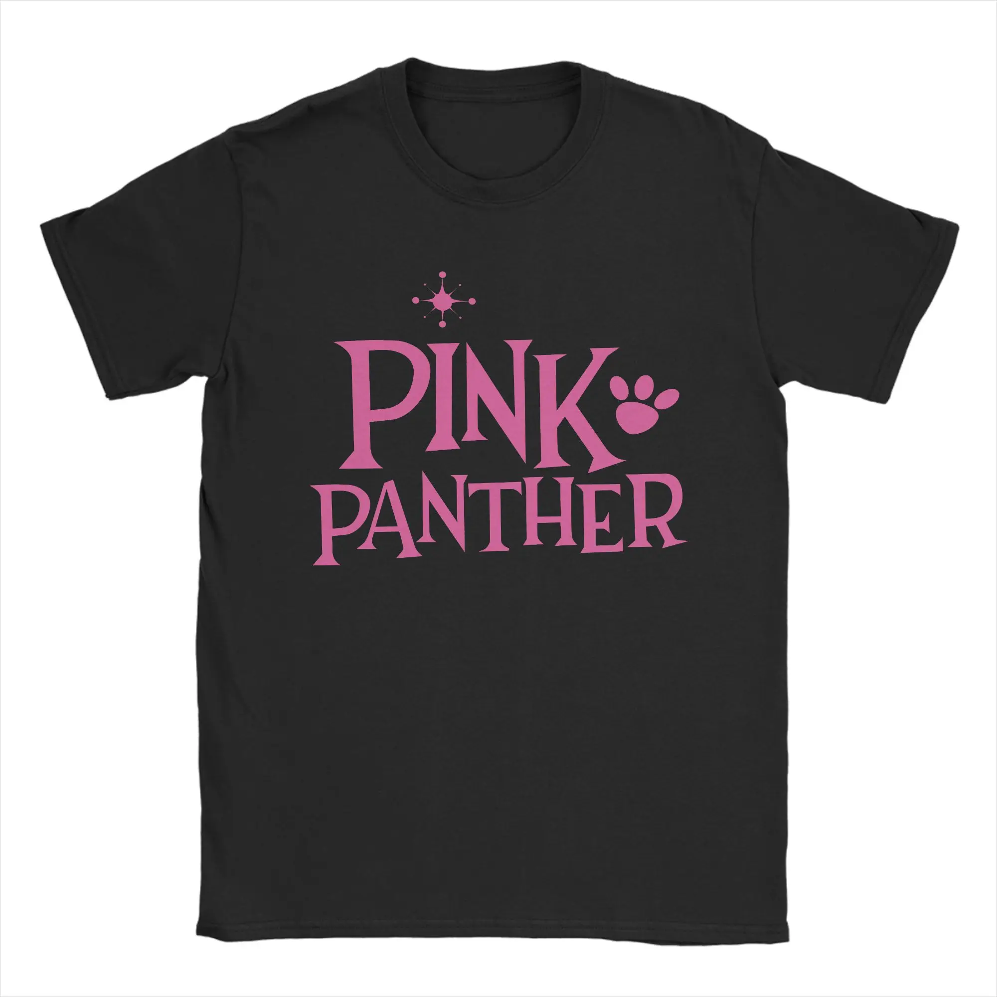 

Crazy Cartoon Pink P-Panther T-Shirts for Men Round Neck Pure Cotton T Shirts Short Sleeve Tees 6XL Clothes